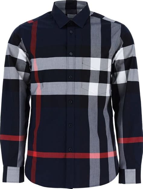 burberry stretch poplin shirt sf|Burberry Check Stretch Poplin Shirt .